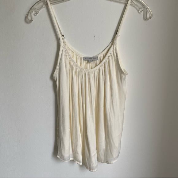 Allison Joy Bryn Buttery soft silk like pleated cream white camisole size XS - Picture 4 of 6
